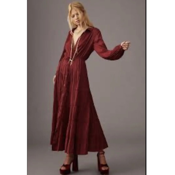 Anthropologie Dresses & Skirts - Anthropologie Tiered Button-Front Dress Size Medium